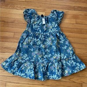 Floral Blue Kids Dress GAP Size 12